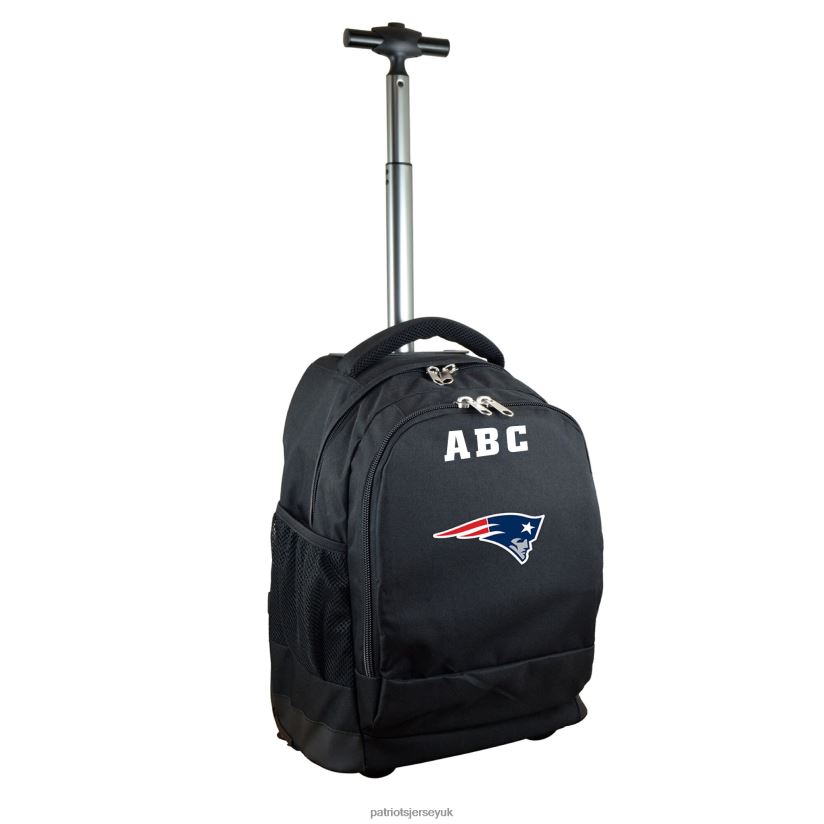 MOJO Black 19'' Personalized Premium Wheeled Backpack Kids Patriots Jersey Accessories 6B6H8J2931
