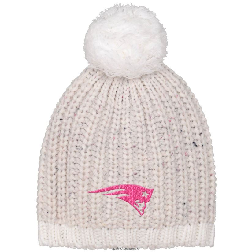 Girls White Nep Yarn Beanie Kids Patriots Jersey Accessories 6B6H8J3016