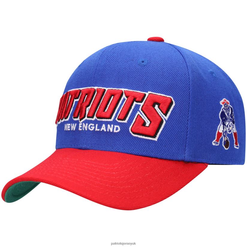 Mitchell & Ness Royal/Red Shredder Adjustable Hat Kids Patriots Jersey Accessories 6B6H8J2972
