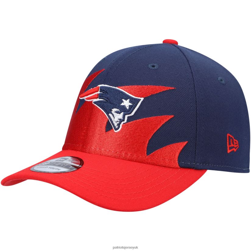 New Era Navy/Red Surge 39THIRTY Flex Hat Kids Patriots Jersey Accessories 6B6H8J2983