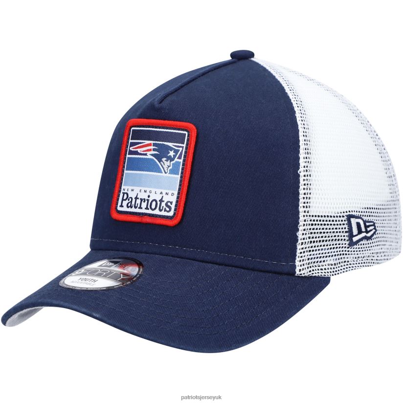 New Era Navy/White Gradient Trucker 9FORTY Snapback Hat Kids Patriots Jersey Accessories 6B6H8J2997