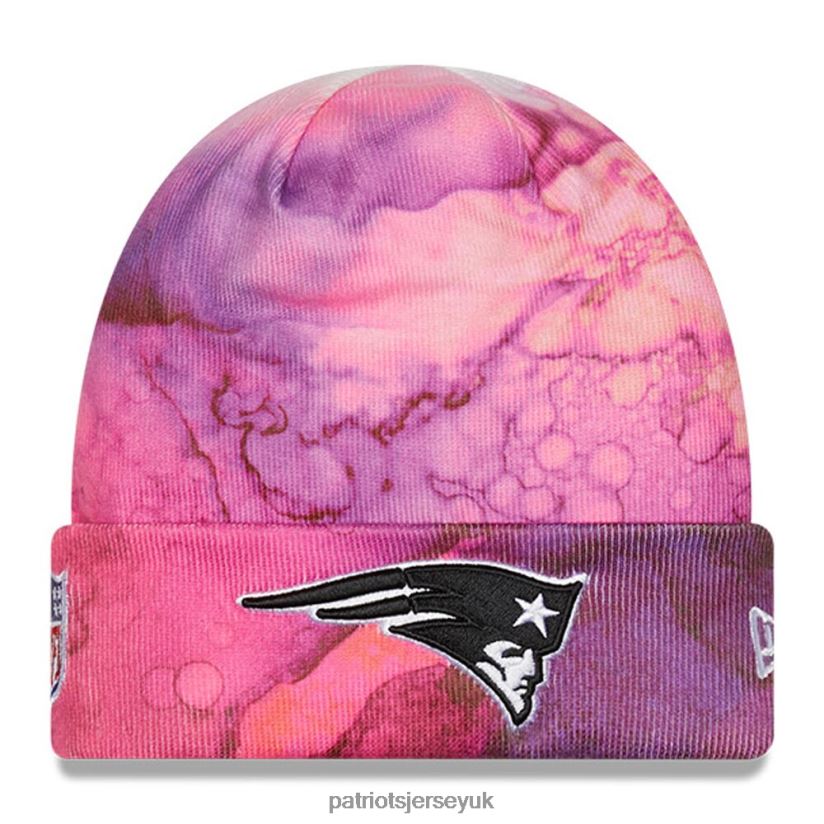 New Era Pink 2022 NFL Crucial Catch Knit Hat Kids Patriots Jersey Accessories 6B6H8J2991