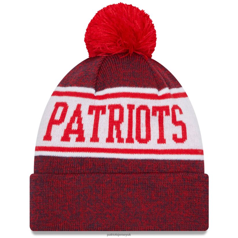 New Era Red Banner Cuffed Pom Knit Hat Kids Patriots Jersey Accessories 6B6H8J3017