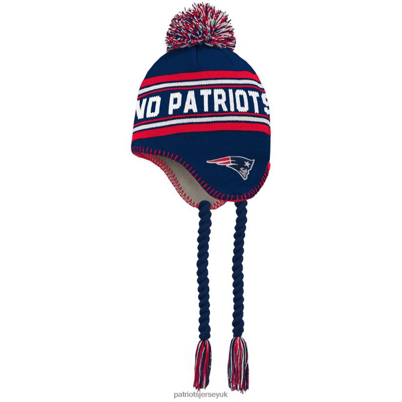 Preschool Navy/Red Jacquard Tassel Knit Hat with Pom Kids Patriots Jersey Accessories 6B6H8J3003