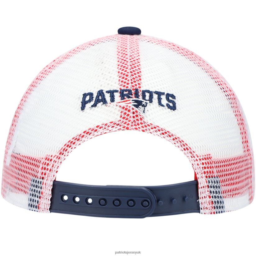 Preschool Navy/White Core Lockup Mesh Back Snapback Hat Kids Patriots Jersey Accessories 6B6H8J2966