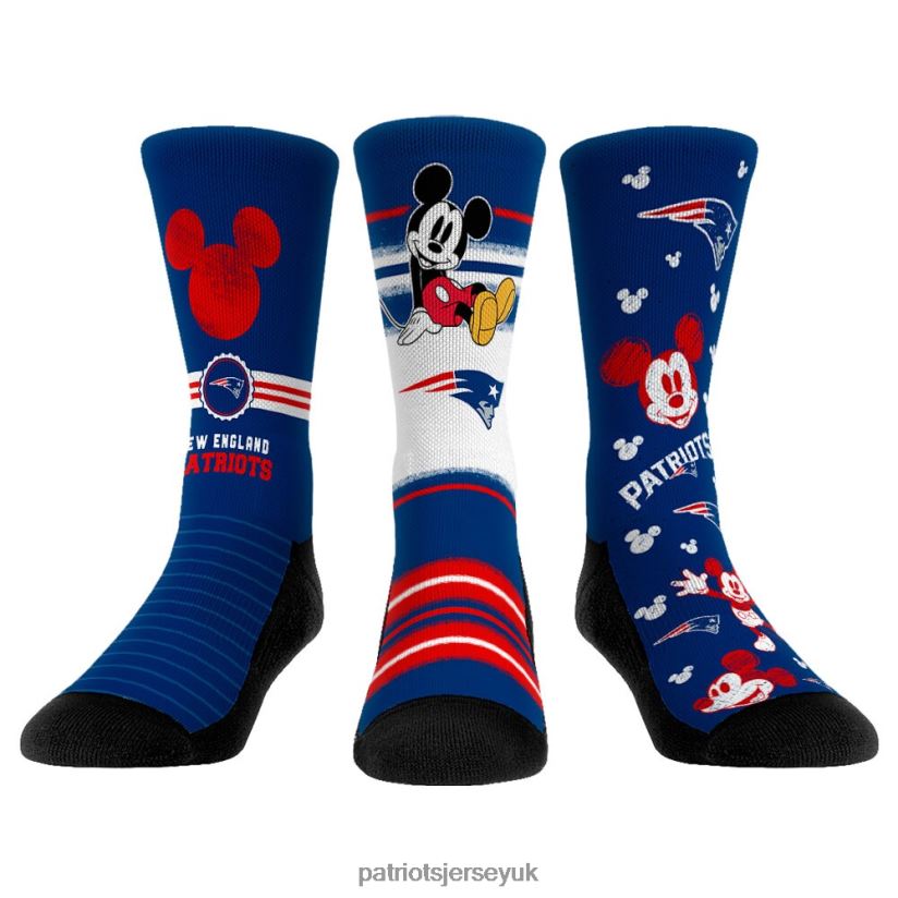 Rock Em Socks Disney Three-Pack Crew Socks Set Kids Patriots Jersey Accessories 6B6H8J2923