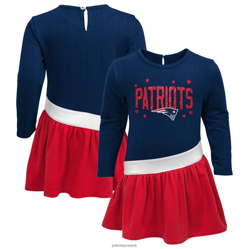 Girls Toddler Navy/Red Heart To Heart Jersey Tunic Dress Kids Patriots Jersey Clothing 6B6H8J2940