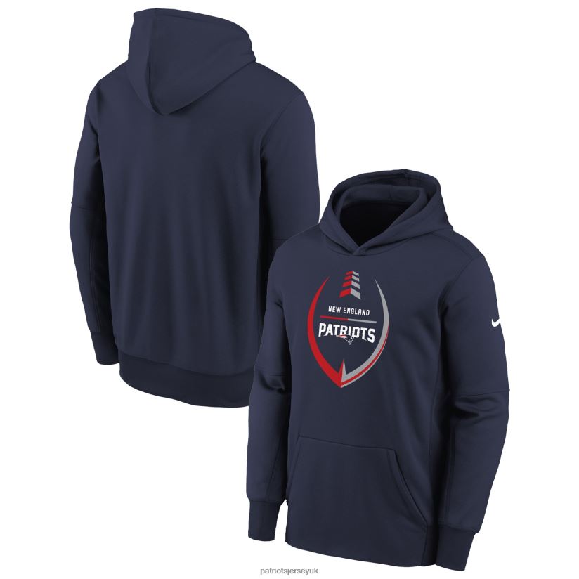 Nike Navy Icon Performance Pullover Hoodie Kids Patriots Jersey Clothing 6B6H8J3037