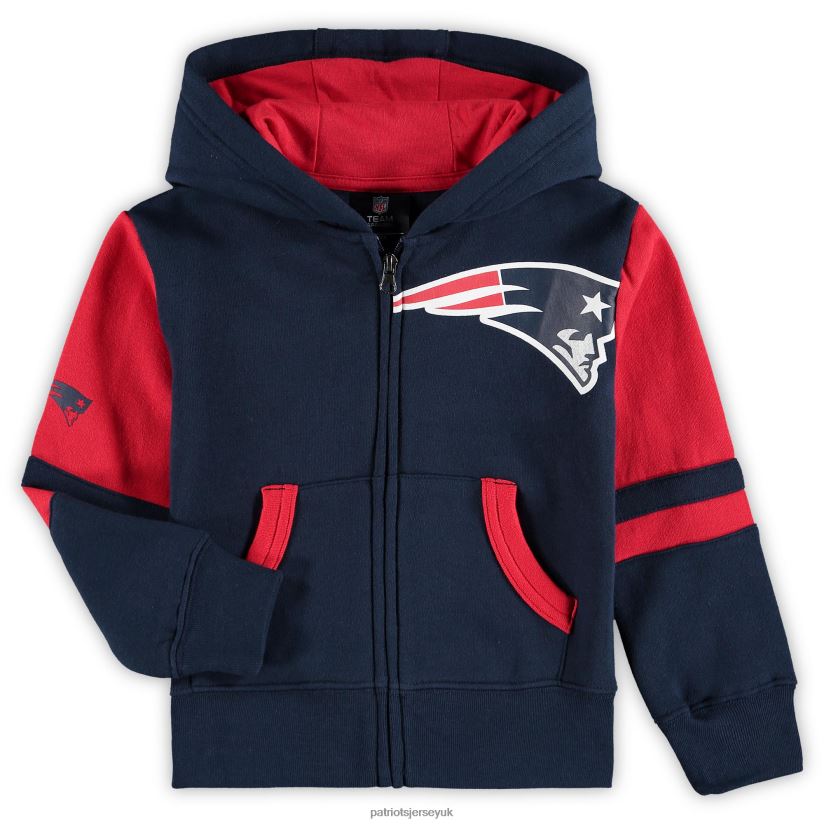 Preschool Navy Stadium Full-Zip Hoodie Kids Patriots Jersey Clothing 6B6H8J3019