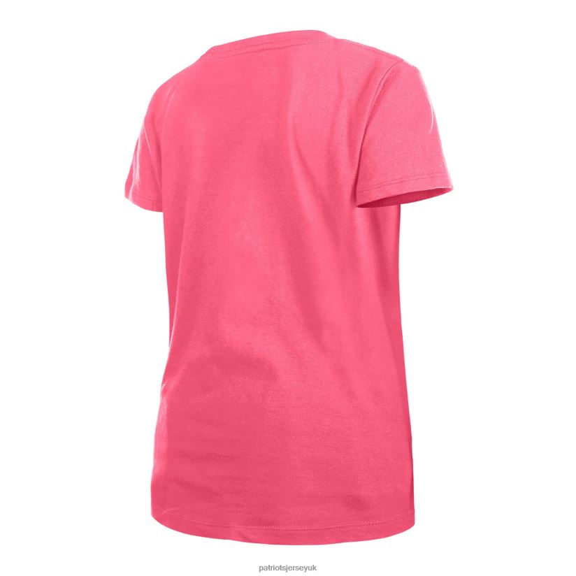 Girls New Era Pink Reverse Sequin V-Neck T-Shirt Kids Patriots Jersey Clothing 6B6H8J3095