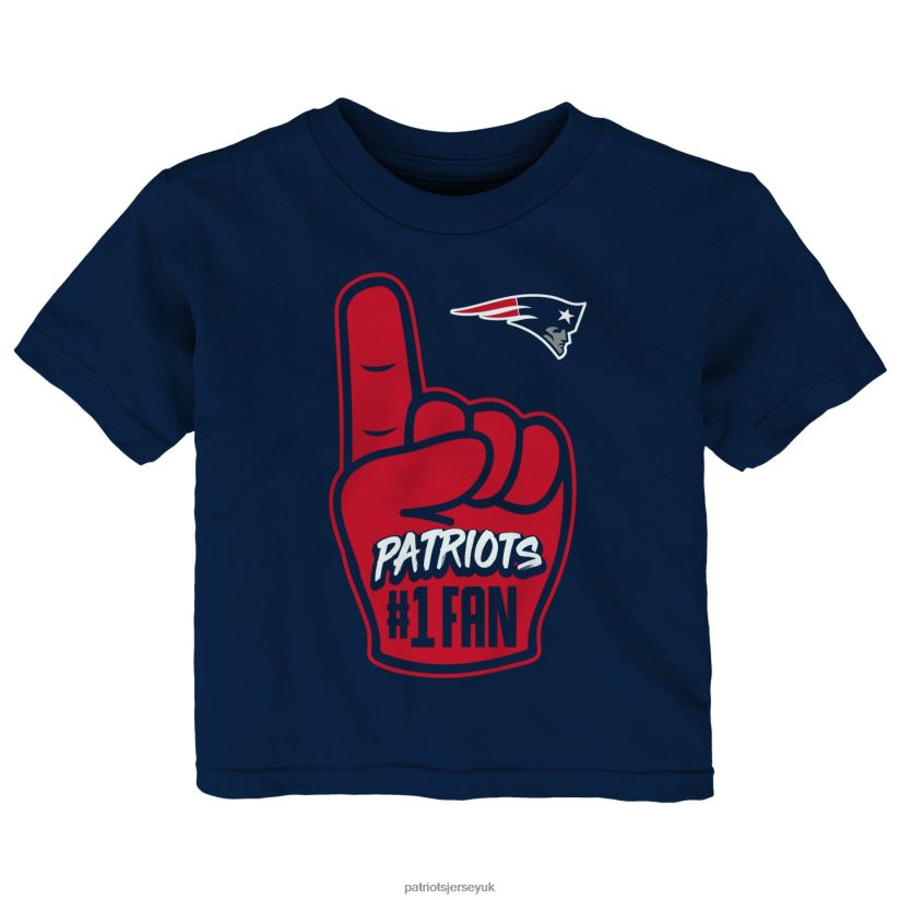 Infant Navy Hand-Off T-Shirt Kids Patriots Jersey Clothing 6B6H8J3134
