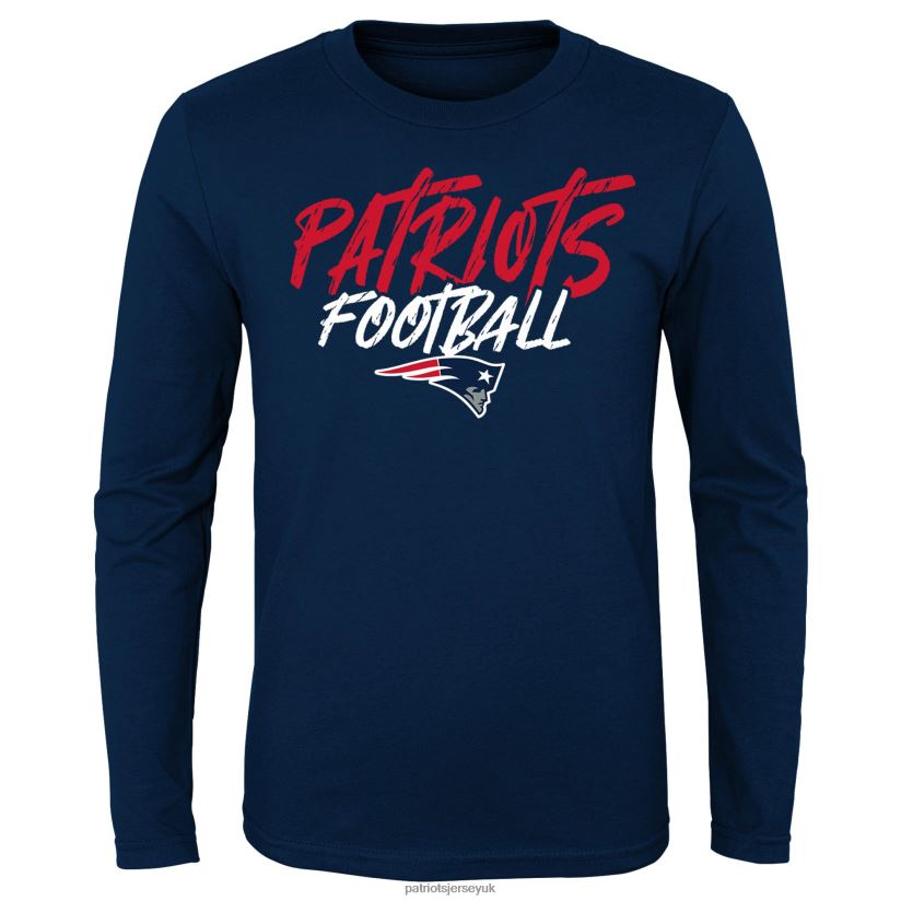 Navy Wildcat Long Sleeve T-Shirt Kids Patriots Jersey Clothing 6B6H8J3107