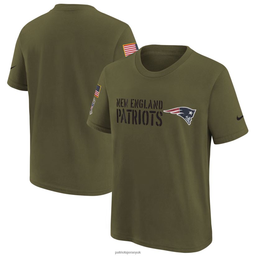 Nike Olive 2022 Salute To Service Legend T-Shirt Kids Patriots Jersey Clothing 6B6H8J3126