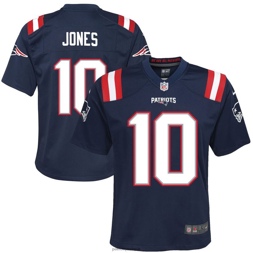 Nike Mac Jones Navy Game Jersey Kids Patriots Jersey Clothing 6B6H8J3047