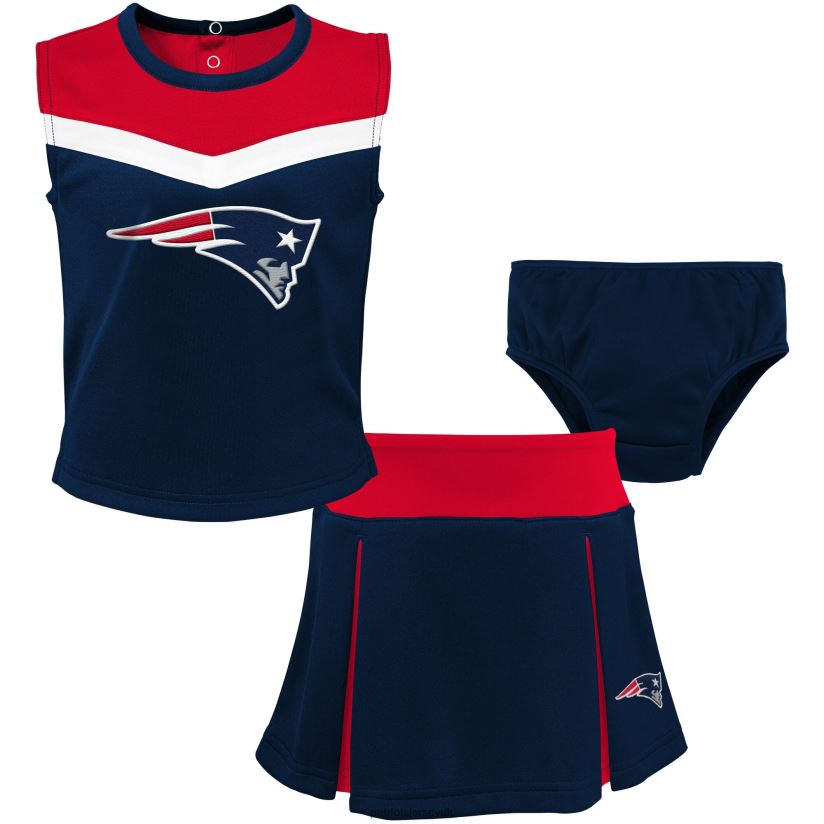 Girls Toddler Navy/Red Two-Piece Spirit Cheerleader Set with Bloomers Kids Patriots Jersey Clothing 6B6H8J2939