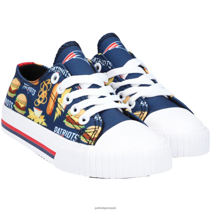 FOCO Food Print Low Top Canvas Sneakers Kids Patriots Jersey Footwear 6B6H8J2956