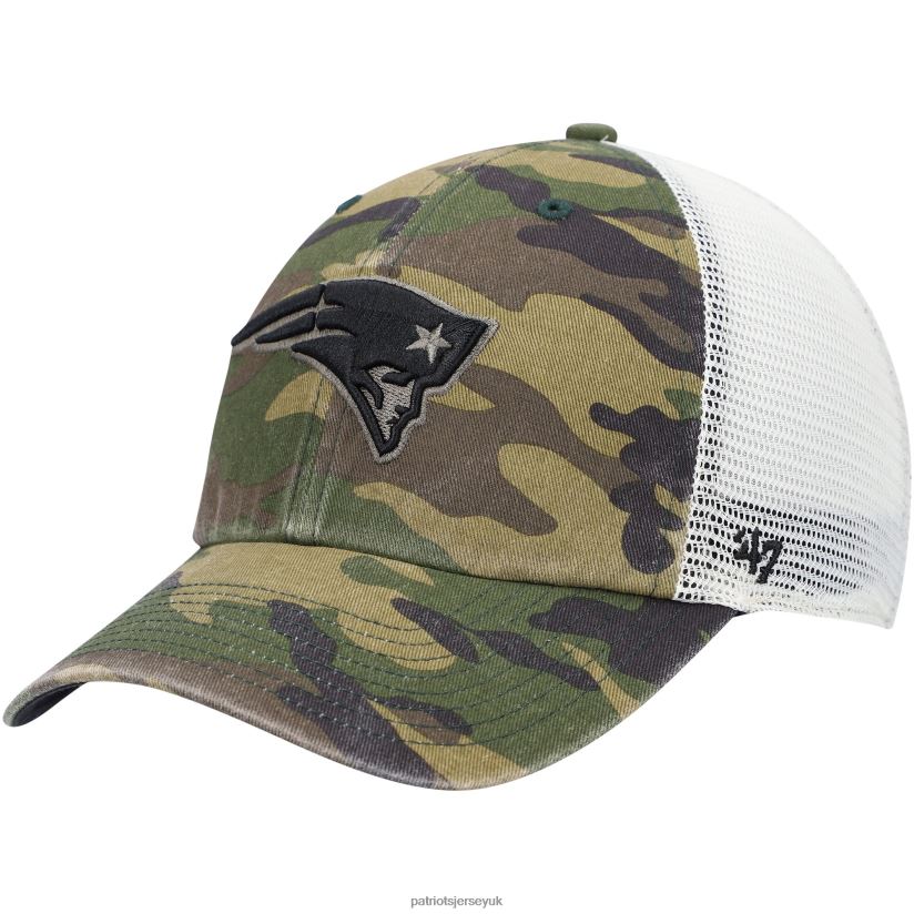 47 Camo Branson Clean Up Trucker Hat Men Patriots Jersey Accessories 6B6H8J300