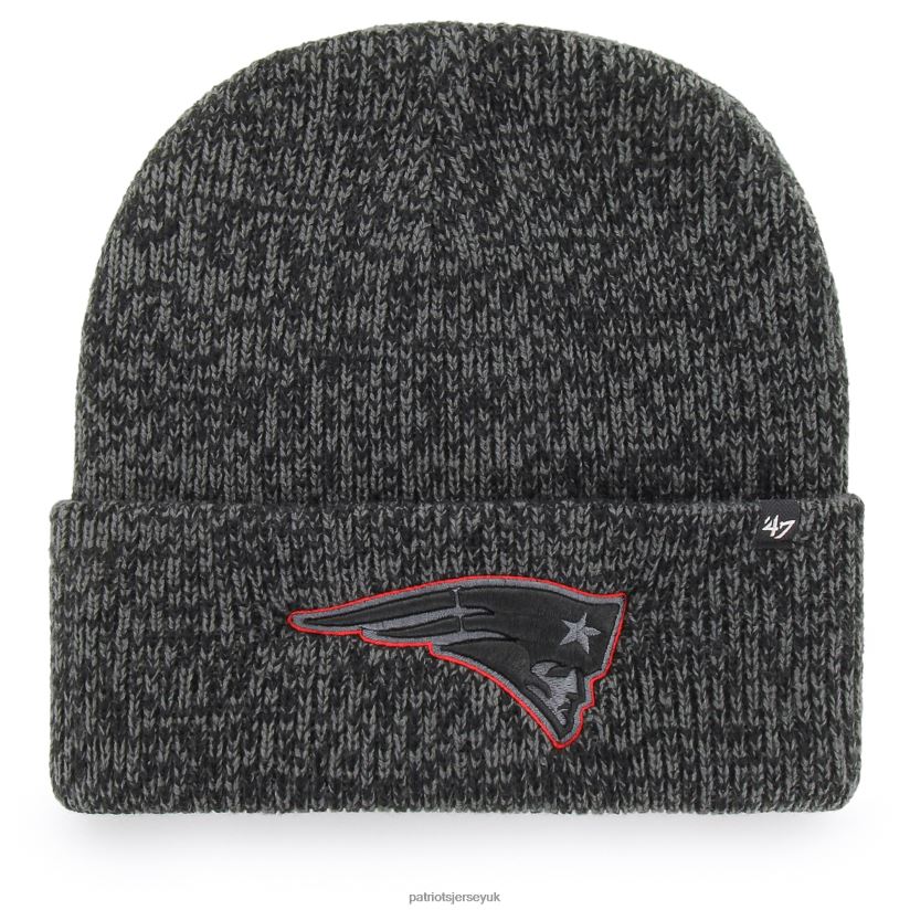 47 Heathered Black Brain Freeze Tonal Cuffed Knit Hat Men Patriots Jersey Accessories 6B6H8J421