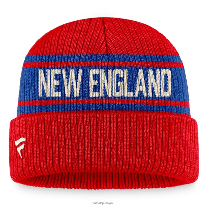 Fanatics Branded Red True Classic Retro Cuffed Knit Hat Men Patriots Jersey Accessories 6B6H8J344
