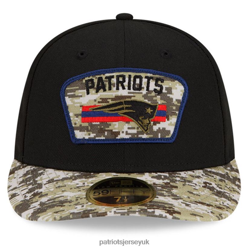 New Era Black/Camo 2021 Salute To Service Low Profile 59FIFTY Fitted Hat Men Patriots Jersey Accessories 6B6H8J324