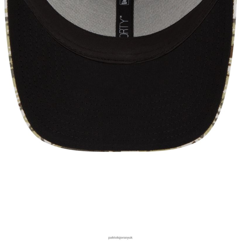 New Era Black/Camo 2021 Salute To Service Trucker 9FORTY Snapback Adjustable Hat Men Patriots Jersey Accessories 6B6H8J216