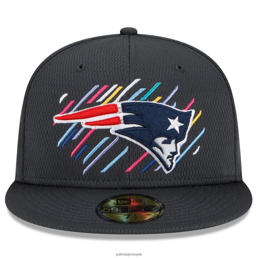 New Era Charcoal 2021 NFL Crucial Catch 59FIFTY Fitted Hat Men Patriots Jersey Accessories 6B6H8J282