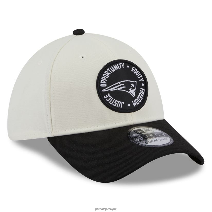 New Era Cream/Black 2022 Inspire Change 39THIRTY Flex Hat Men Patriots Jersey Accessories 6B6H8J303