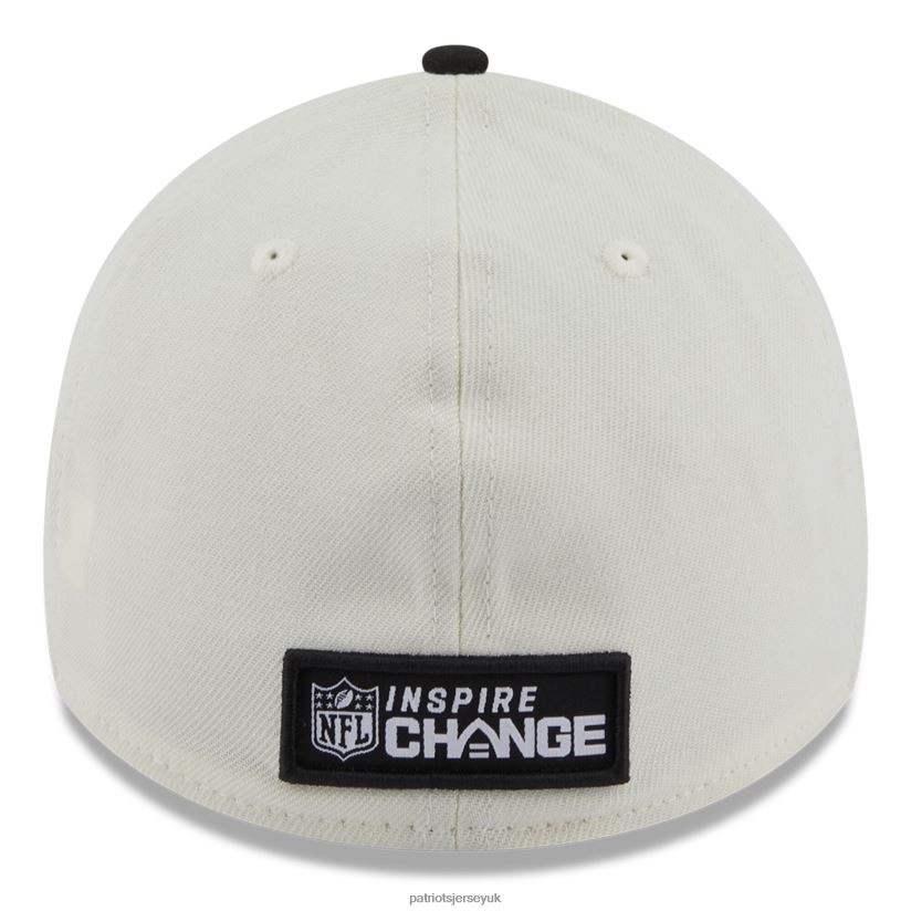 New Era Cream/Black 2022 Inspire Change 39THIRTY Flex Hat Men Patriots Jersey Accessories 6B6H8J303