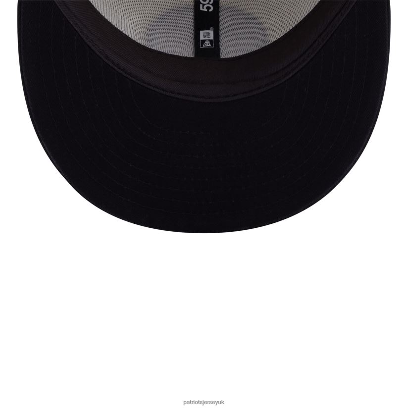 New Era Cream/Black 2022 Inspire Change 59FIFTY Low Profile Fitted Hat Men Patriots Jersey Accessories 6B6H8J298