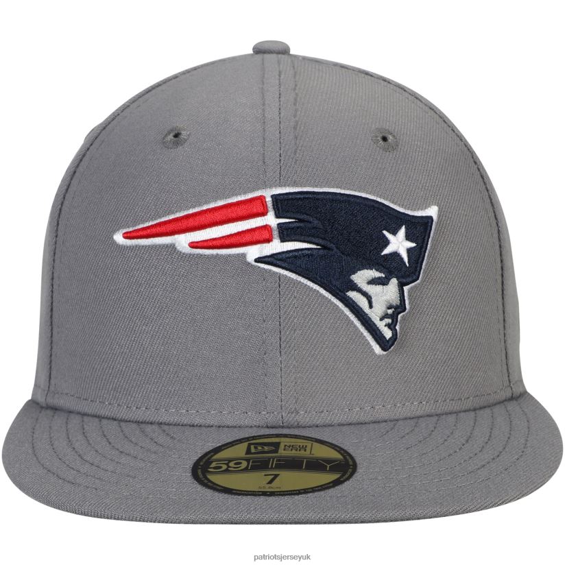 New Era Graphite Storm 59FIFTY Fitted Hat Men Patriots Jersey Accessories 6B6H8J283