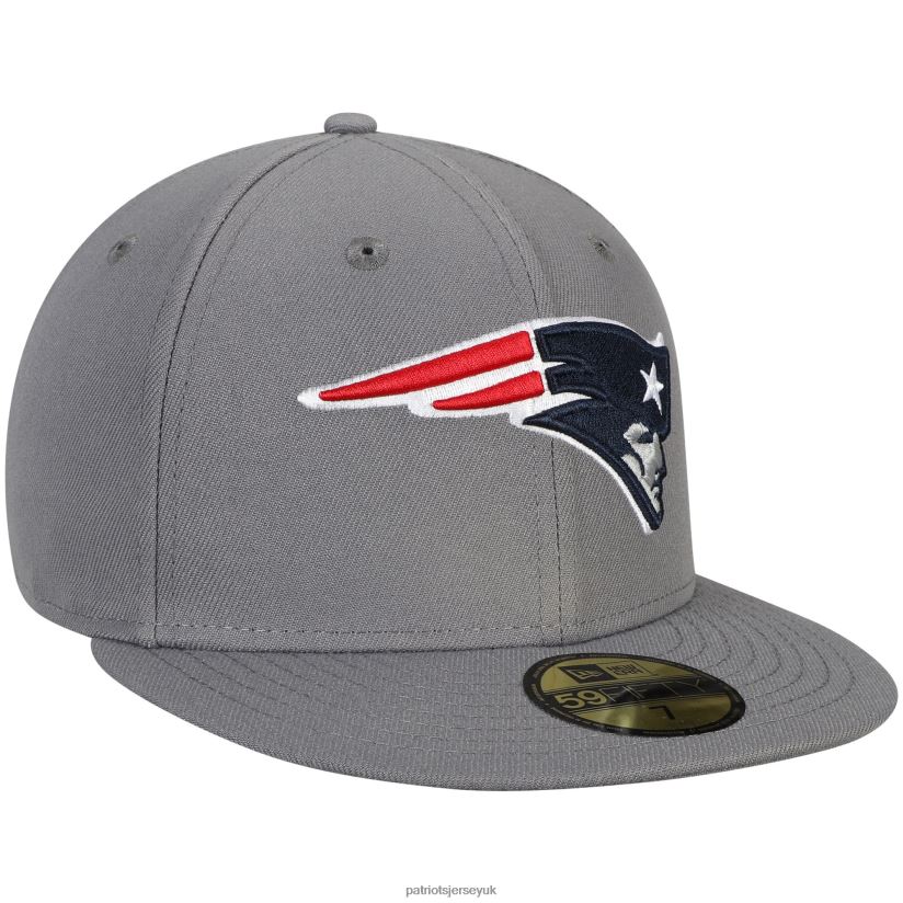 New Era Graphite Storm 59FIFTY Fitted Hat Men Patriots Jersey Accessories 6B6H8J283