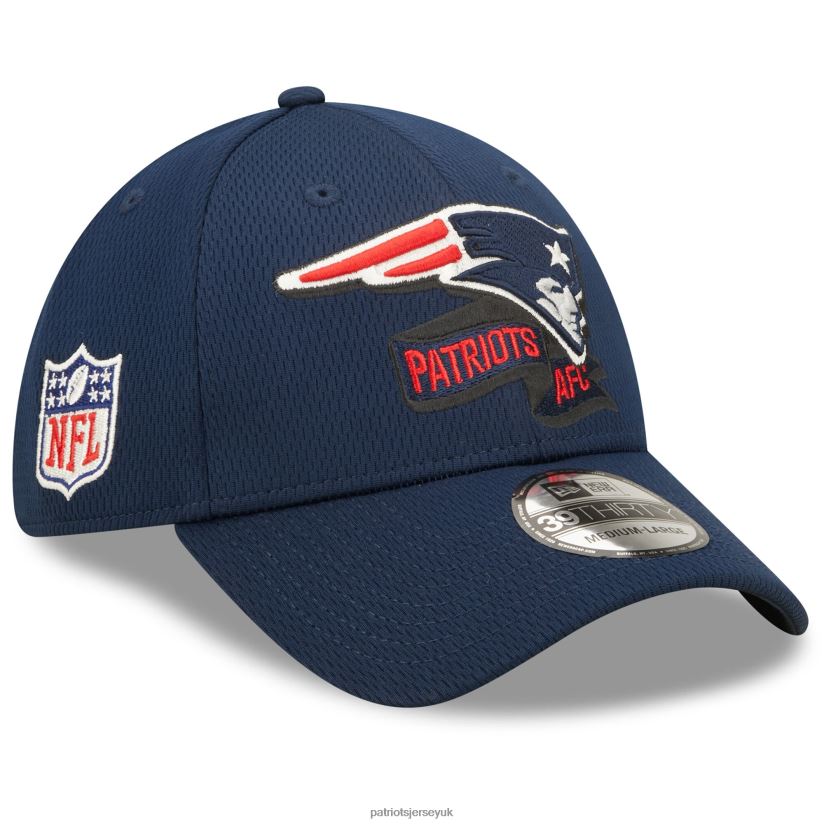 New Era Navy 2022 Sideline 39THIRTY Coaches Flex Hat Men Patriots Jersey Accessories 6B6H8J284