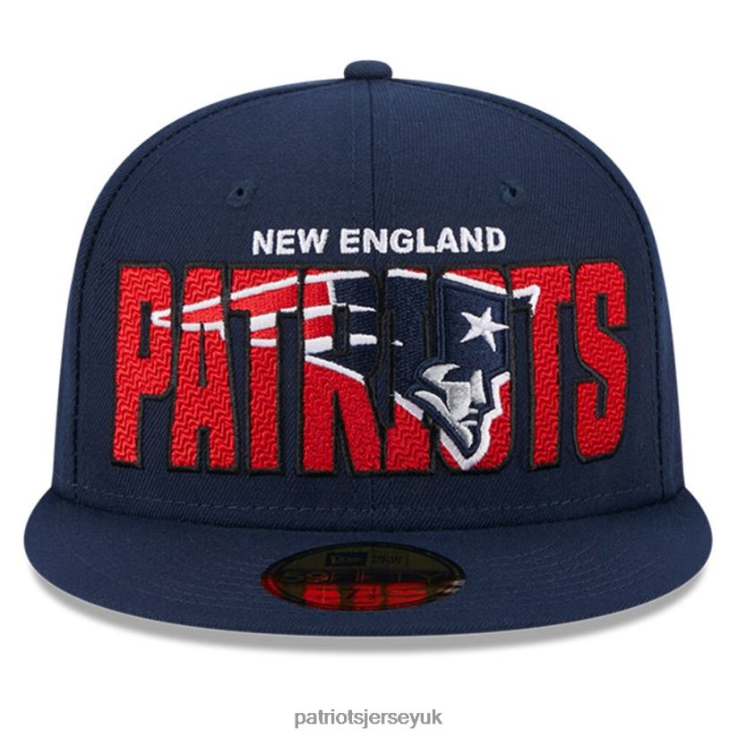 New Era Navy 2023 NFL Draft 59FIFTY Fitted Hat Men Patriots Jersey Accessories 6B6H8J146