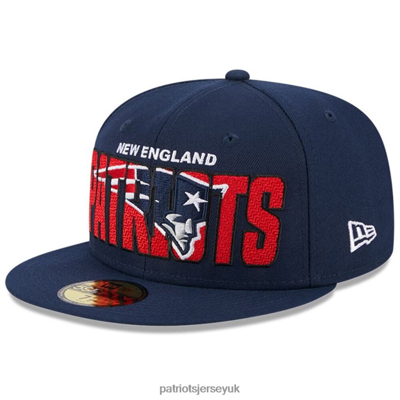 New Era Navy 2023 NFL Draft 59FIFTY Fitted Hat Men Patriots Jersey Accessories 6B6H8J146