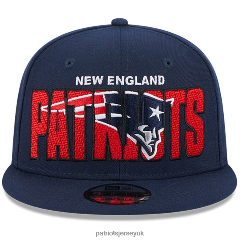 New Era Navy 2023 NFL Draft 9FIFTY Snapback Adjustable Hat Men Patriots Jersey Accessories 6B6H8J142