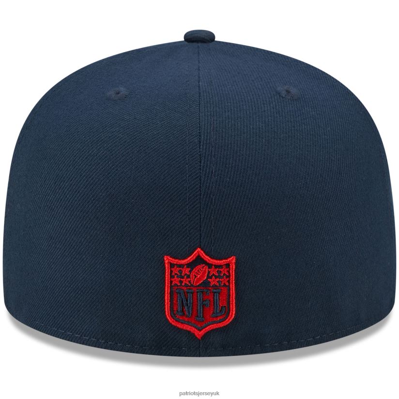 New Era Navy Identity 59FIFTY Fitted Hat Men Patriots Jersey Accessories 6B6H8J128