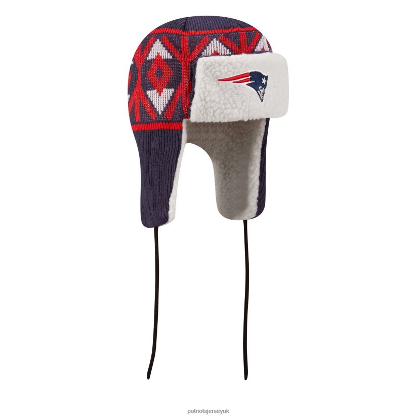 New Era Navy Knit Trapper Hat Men Patriots Jersey Accessories 6B6H8J380