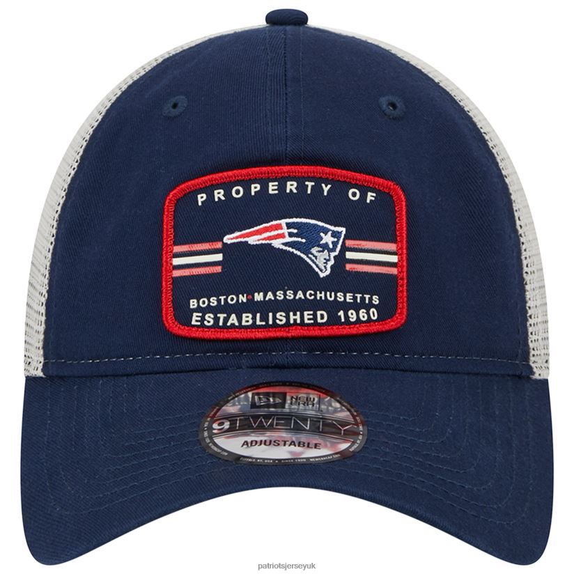 New Era Navy Property Trucker 9TWENTY Snapback Hat Men Patriots Jersey Accessories 6B6H8J319