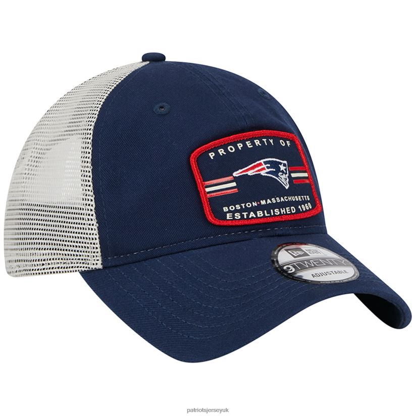 New Era Navy Property Trucker 9TWENTY Snapback Hat Men Patriots Jersey Accessories 6B6H8J319