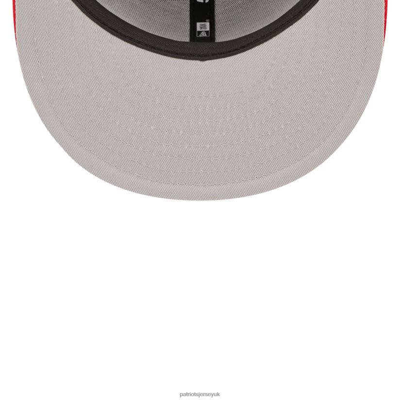 New Era Navy/Red Super Bowl XXXVI Letterman 59FIFTY Fitted Hat Men Patriots Jersey Accessories 6B6H8J213