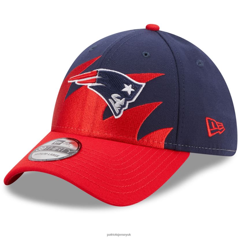 New Era Navy/Red Surge 39THIRTY Flex Hat Men Patriots Jersey Accessories 6B6H8J241