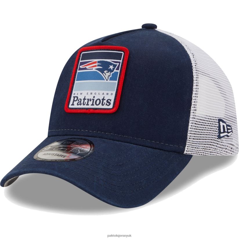 New Era Navy/White Gradient Trucker 9FORTY Snapback Hat Men Patriots Jersey Accessories 6B6H8J246