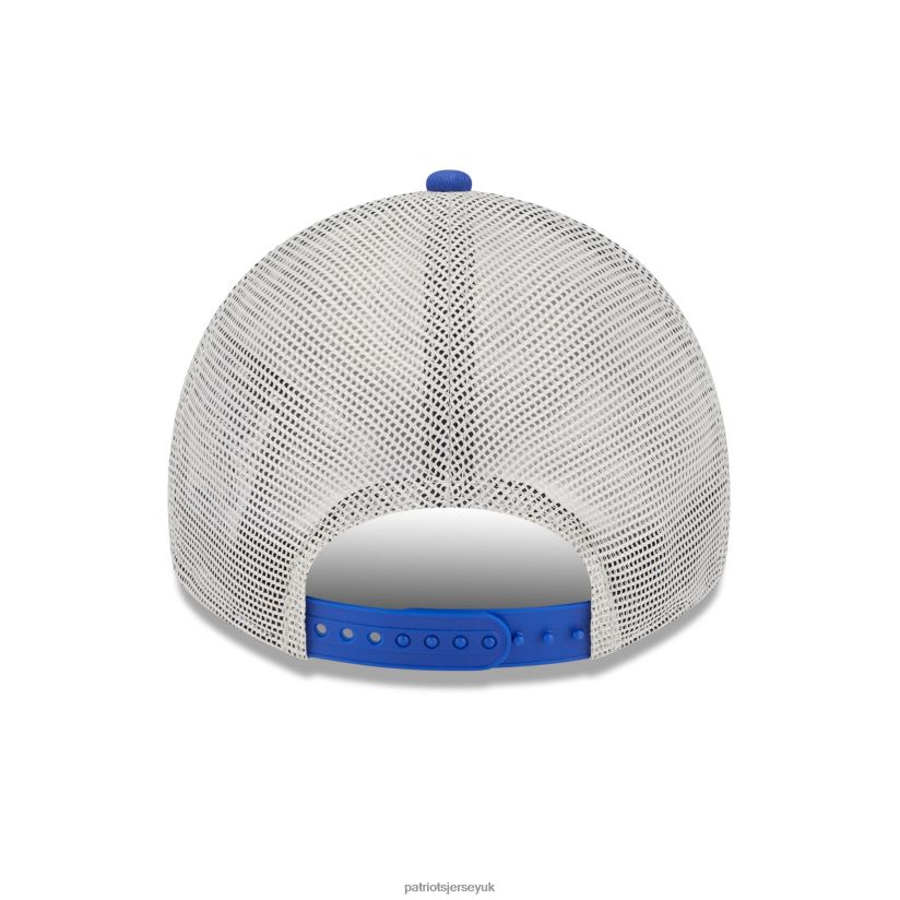 New Era Royal/Natural Loyal 9TWENTY Trucker Snapback Hat Men Patriots Jersey Accessories 6B6H8J316