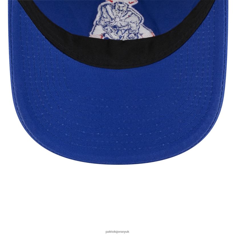 New Era Royal/Natural Loyal 9TWENTY Trucker Snapback Hat Men Patriots Jersey Accessories 6B6H8J316