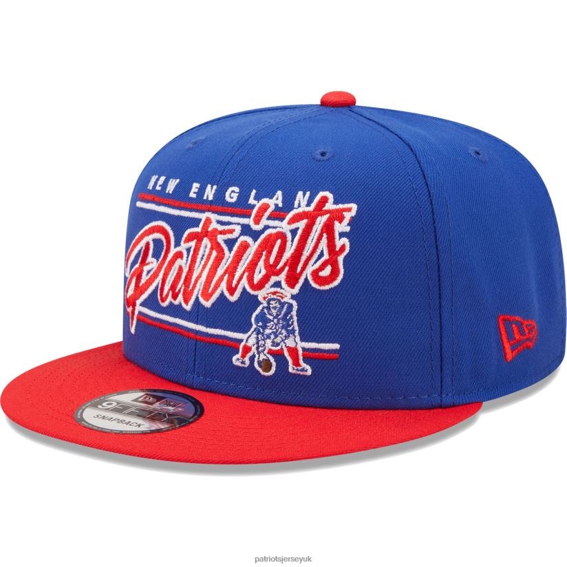 New Era Royal/Red Team Script 9FIFTY Snapback Hat Men Patriots Jersey Accessories 6B6H8J208
