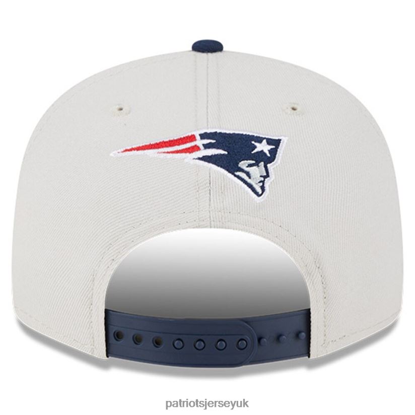 New Era Stone/Navy 2023 NFL Draft 9FIFTY Snapback Adjustable Hat Men Patriots Jersey Accessories 6B6H8J117