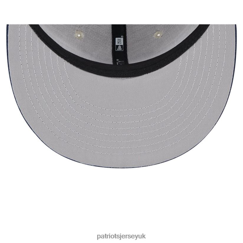 New Era Stone/Navy 2023 NFL Draft 9FIFTY Snapback Adjustable Hat Men Patriots Jersey Accessories 6B6H8J117