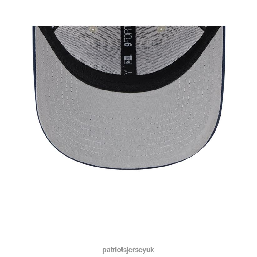 New Era Stone/Navy 2023 NFL Draft 9FORTY Adjustable Hat Men Patriots Jersey Accessories 6B6H8J176