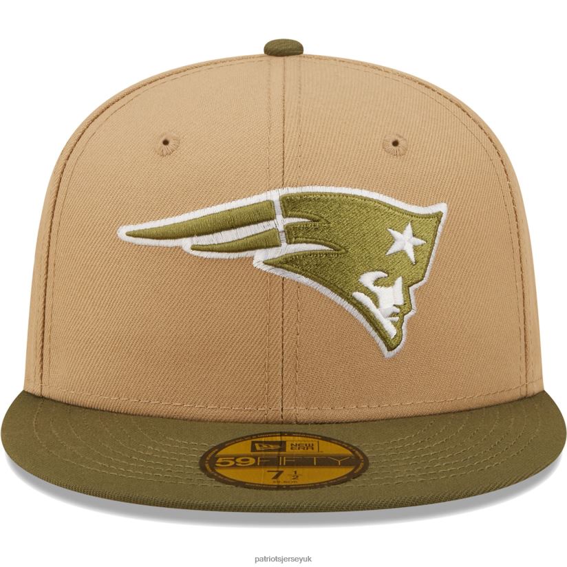 New Era Tan/Olive Super Bowl XXXI Saguaro 59FIFTY Fitted Hat Men Patriots Jersey Accessories 6B6H8J305