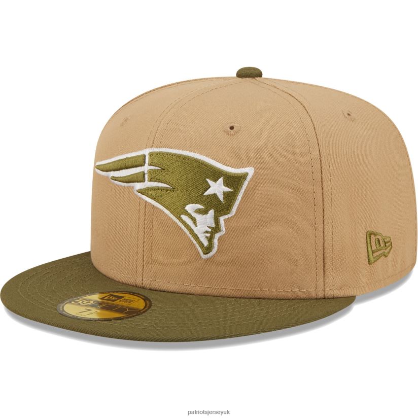 New Era Tan/Olive Super Bowl XXXI Saguaro 59FIFTY Fitted Hat Men Patriots Jersey Accessories 6B6H8J305